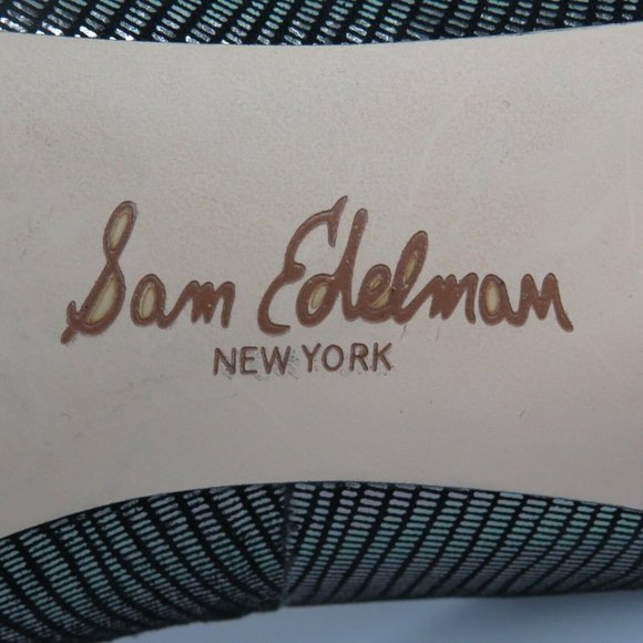 Sam Edelman ZOLA Women's Leather Metallic Pointed Toe Pump Heels Sz 8.5 LOOK! - Picture 7 of 7